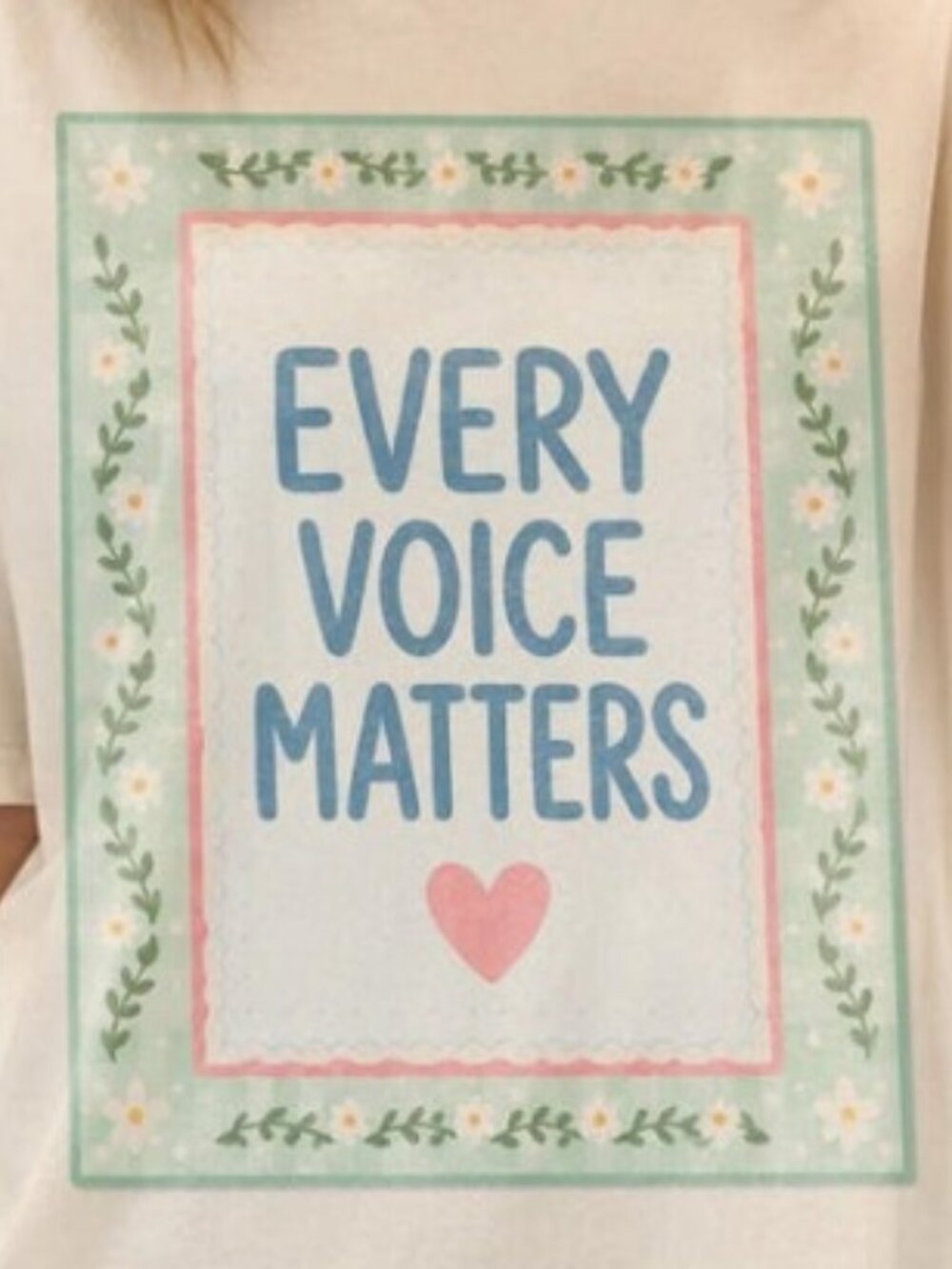Every Voice Matters Graphic Tee, Inspirational Teacher Classroom Inclusion Shirt - Picture 2 of 4